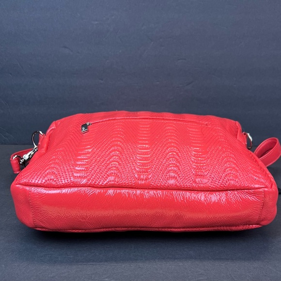 Hobo International Vibrant Red Tote Bag Crossbody Bag Shoulder Bag Leather - Picture 3 of 10